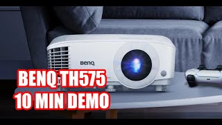 BenQ TH575 10 min demo / test (colors, contrast, audio, gaming) #benq #projector