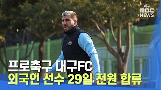 [대구MBC뉴스] 프로축구 대구FC, 외국인 선수 29일 전원 합류