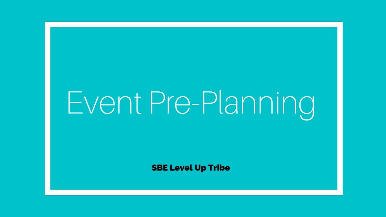 Episode 1 The Pre Planning Event Planning Tips Youtube Music