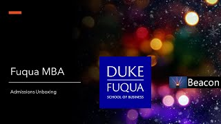 Admitted to Duke Fuqua! Unboxing the MBA Swag Bag | Beacon Community