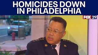 Philadelphia Police Commissioner Kevin Bethel discusses recent drop in homicides, violent crime