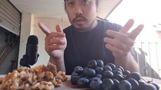 ASMR EATING SOUNDS - BLUEBERRIES \u0026 WALNUTS