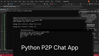 Python P2P Chat App in Visual Studio 2022 & GitHub Copilot