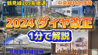 【1分で解説】2024年JR東日本ダイヤ改正について（2024年1月31日のKAB Special）