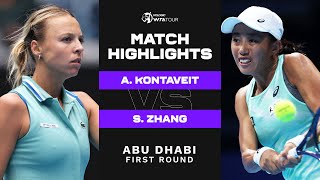 Anett Kontaveit vs. Shuai Zhang | 2023 Abu Dhabi Round 1 | WTA Match Highlights