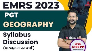 EMRS Syllabus 2023 | EMRS PGT Geography Syllabus 2023