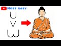 How to draw Lord Buddha | Gautama buddha drawing easy | buddha purnima drawing | lord buddha sketch