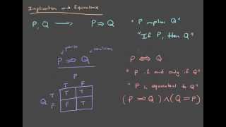 Propositional Logic 4: Implication and Equivalence