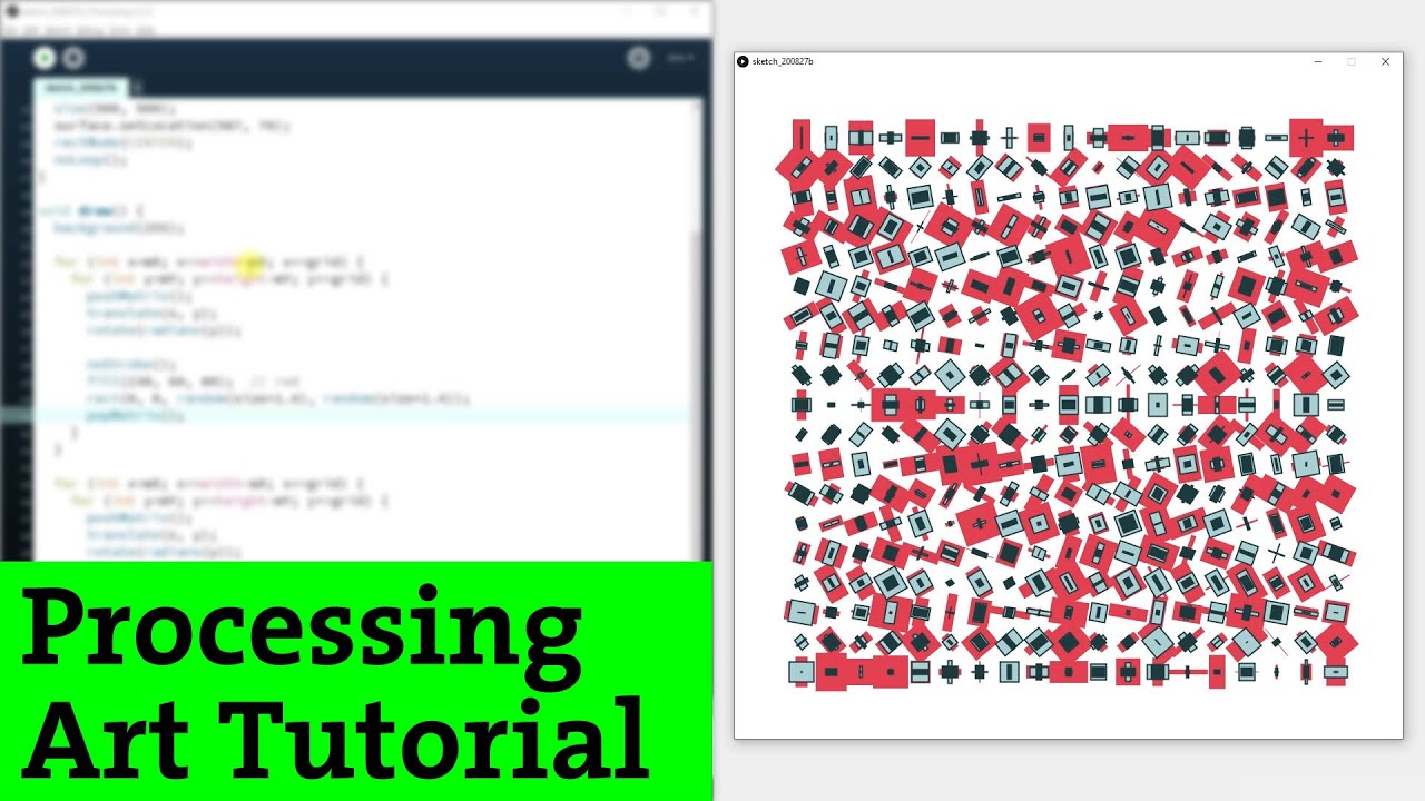 Ep 12 Processing Art Tutorial Generative Grid Drawings Creative