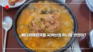 [대구맛집]숨은맛집 길을 잃고 해장국 하나 시켰는데 기본찬들이 이렇게 맛있을수가/한우 소머리곰탕/Pork Rib Hangover Soup