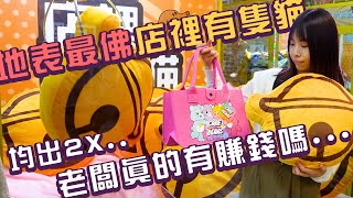 【1000元挑戰】地表最佛娃娃機店！老闆真的有賺錢嗎？｜店裡有隻貓
