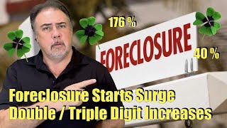Housing Bubble 2.0 - Foreclosure Starts Surge - Double & Triple Digit Increases - US Housing Crash