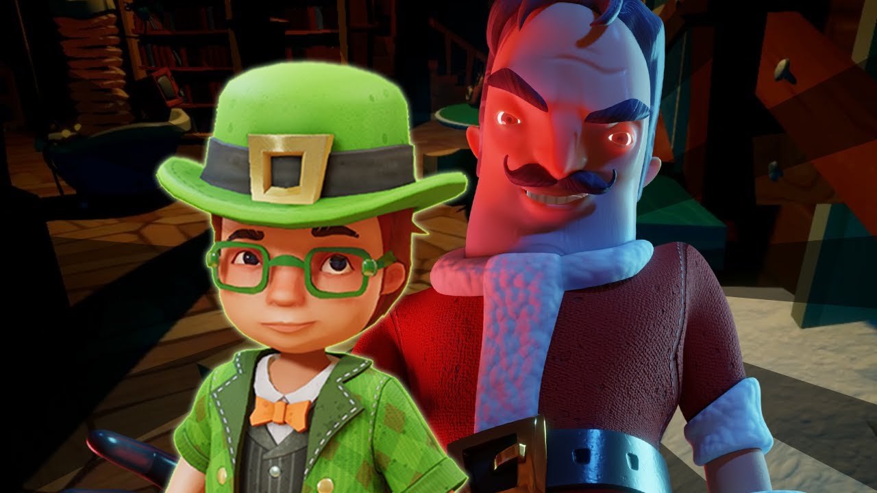 HELLO NEIGHBOR SECRET NEIGHBOR NEW UPDATE LEPRECHAUN - YouTube