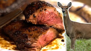 Cooking DEER Tenderloin in a CAST IRON SKILLET!! * AMAZING RESULTS *