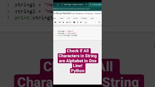 Simplest Way to Check if All Characters in String are Alphabet! Python #shorts #python #programming