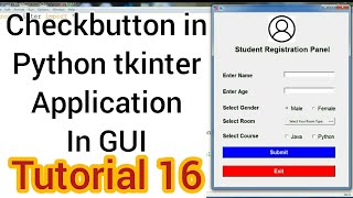 Checkbutton in Python tkinter (Tutorial 16)