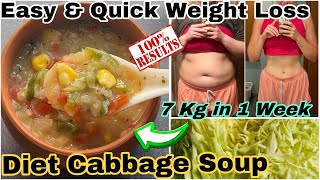 Easy Weight Loss Soup Recipe | Quick Weight Loss With Cabbage Soup Diet | Weight Loss Recipe #soup