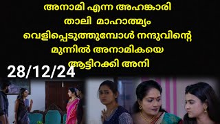 Patharamattu #28/12/24 | അനാമികയെ  ആട്ടിയിറക്കി അനി