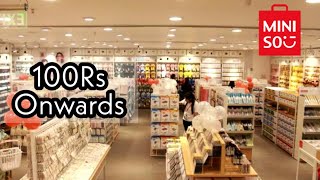 100Rs onwards Japan store | Miniso shopping vlog |organisers | glassware collection