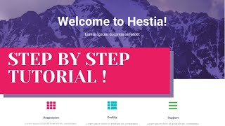 CUSTOMIZE HESTIA THEME To Change The Appearance of Your Wordpress Website | STEP BY STEP TUTORIAL !