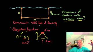 Optimization: Maximize Area of a Pasture