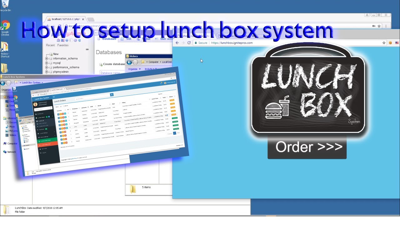 Lunch Box Php Web Program System Full Install Guide Youtube