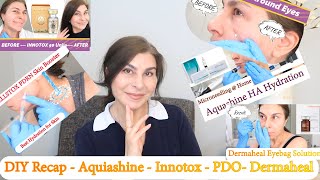 DIY Recap Summer 2023 | Aquashine Innotox DermaHeal Eyebag Solution Wellstox PDRN | PDO_Threads_DIY