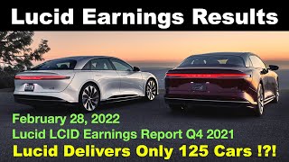 Lucid Motors Earnings Report Results for Q4 2021 | Lucid Delivers Only 125 Cars 2021 Find out Why?