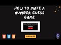 How to Make a Number Guessing Game with HTML, CSS & JavaScript | JavaScript Tutorial