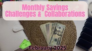 Monthly Challenges \u0026 Collabs | $186 | February 15, 2025