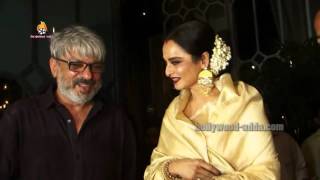 Actress Rekha Attend Sanjay Leela Bhansali National Awards - Late Night Party