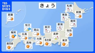 今日の天気・気温・降水確率・週間天気【12月25日 天気予報】｜TBS NEWS DIG