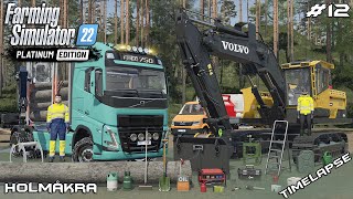 INSTALLING WINCH ON THE VOLVO EC250DL | Forestry ON Holmakra | Farming Simulator 22 | Episode 12