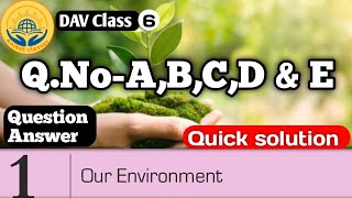 DAV Class 6,ch-1 science, OUR ENVIRONMENT. Full solutions. in 1 min.