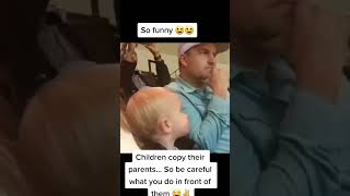 Kids copying their parents #kids #copying #funny #copycat #trendingshorts #shortvideo #viralshort