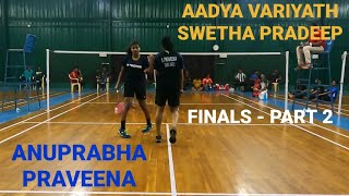 AADYA VARIYATH\\SWETHAPRADEEP VsANUPRABHA\\PRAVEENA | WD FINALS | BHARATHIYAR UNIVERSITY SELECTIONS -2