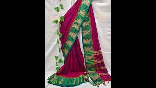 _Mangalagiri Cotton Beautiful Gollabhama Border Plain Sarees_*1100+$ 8919916834