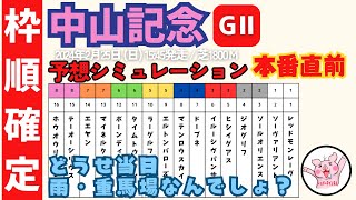 【中山記念2024】枠順確定 予想シミュレーション 全6パターン