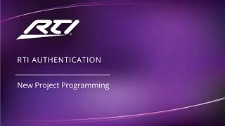 RTI Authentication New Project