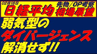 日経平均相場展望250218～   過去の弱気型ダイバージェンス発生後は悲惨な結果に!!