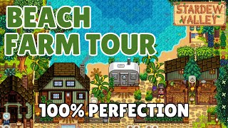 Stardew Valley 1.6 BEACH FARM TOUR (100% PERFECTION, No mods, No waivers)