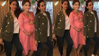 Pregnant Sonam Kapoor flaunting her Baby Bump with Kareena Kapoor,Karisma Dia Mirza and Anand