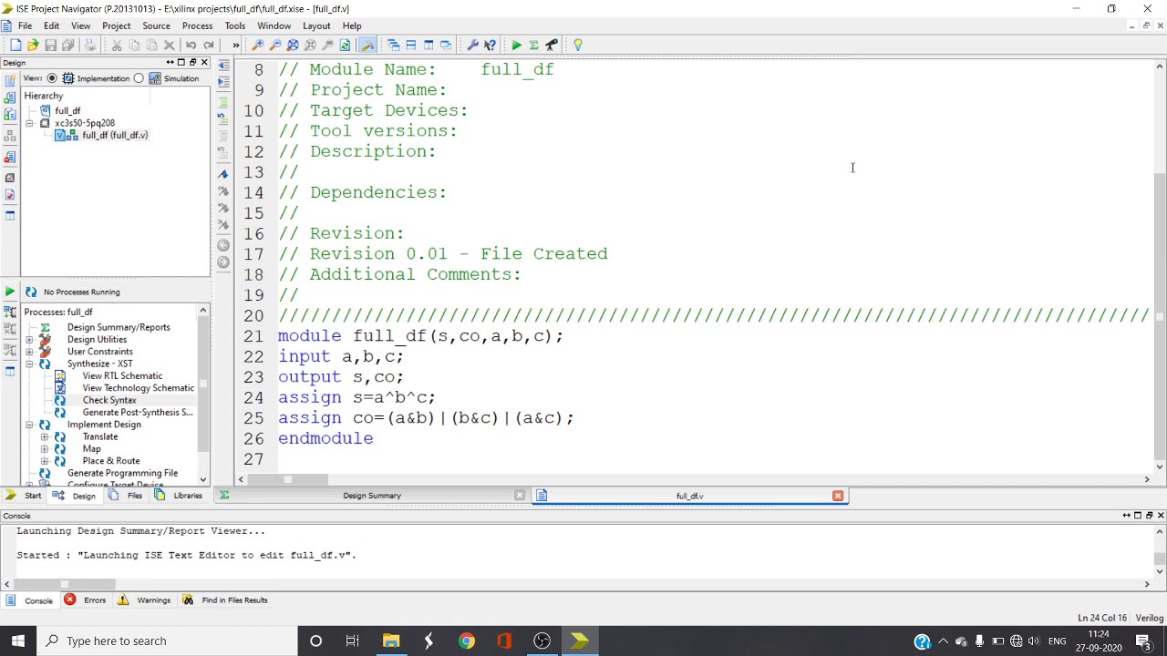 Verilog Code For Full Adder Using Data Flow Modeling - Design Talk