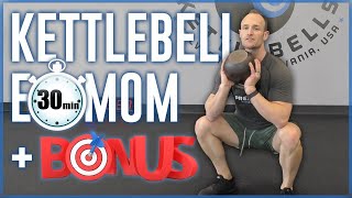 Full Body 30 Minute Kettlebell EMOM Workout | Fun Kettlebell Workout with Bonus