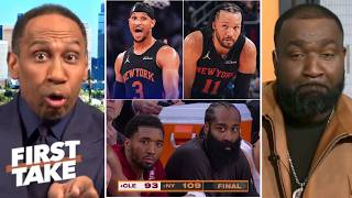 FIRST TAKE | Knicks are a championship-level team! - Stephen A. on Brunson & Hart COOKs Cavs again