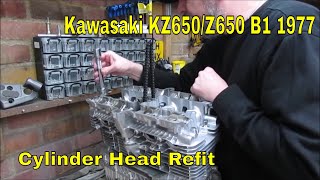 Kawasaki KZ650/Z650 B1 1977 - Cylinder Head Refit - part 58