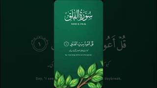Surah Falaq with Translation | Quran verses Surah Falaq #shorts #viral #surahfalaq