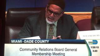Miami Dade Correction's Director  Guevarra reports to CRB on Muslim's Religious Diet