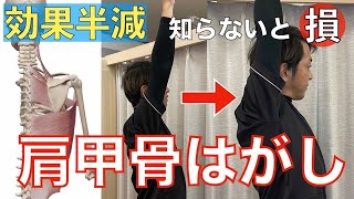 【肩甲骨はがし】効果半減ストレッチを効果倍増に変える！頭痛肩こり解消からゴルフスイング向上の最強完全版