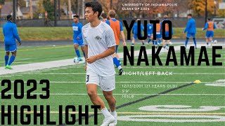 Yuto Nakamae University of Indianapolis Right/Left Back Highlight